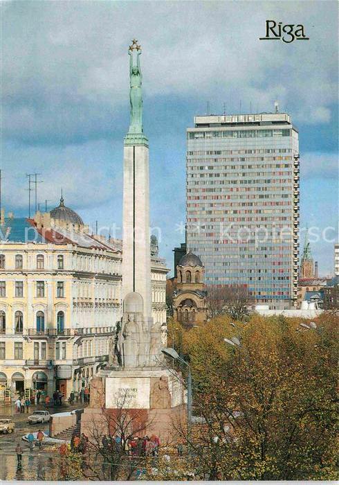 Riga Lettland Monument to Liberty Hotel Latvija