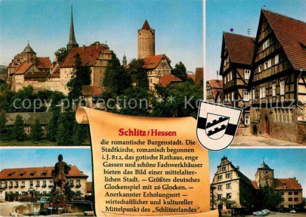 Schlitz Stadtkirche Fachwerkhäuser Burg