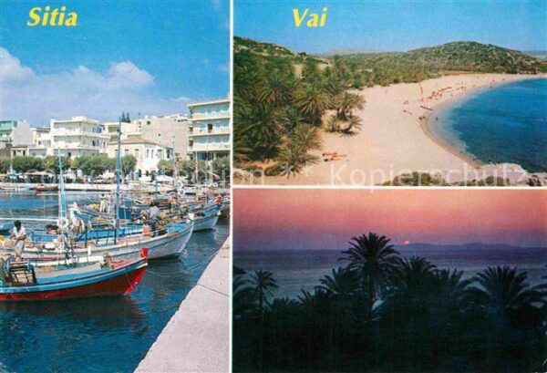 Sitia hafen Strand Sonnenuntergang