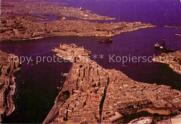 Valletta Malta Hafen Fliegeraufnahme