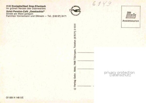 Gras-Ellenbach Schwanenteich Kneipp Kurhaus Heilbad Br – Bild 2