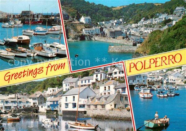 Polperro Cornwall Yachthafen Teilansichten