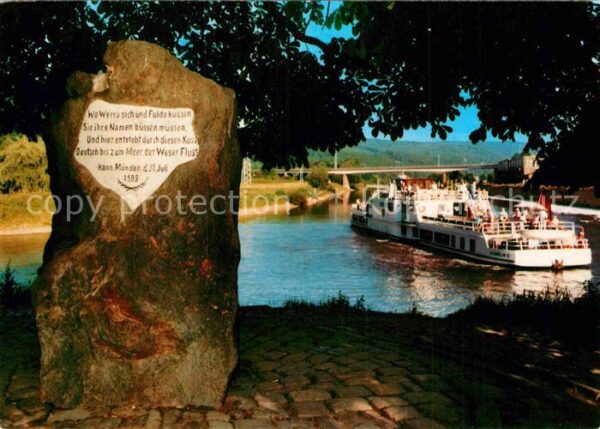 Hann. Muenden Zusammenfluss von Fulda und Werra zur W