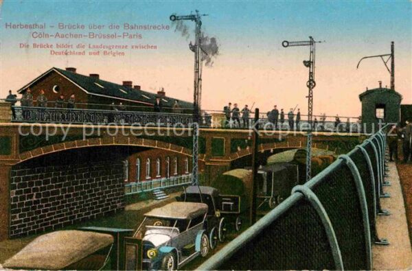 Herbesthal Wallonie Brücke über Bahnstrecke Landesgrenze