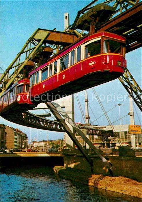 Wuppertal Schwebebahn mit S-Bahnhof Alter Markt