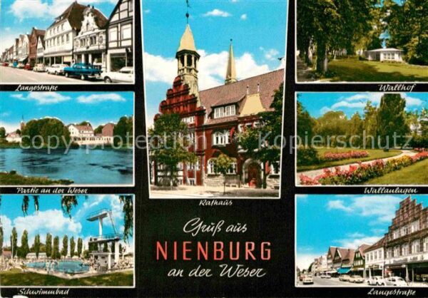 Nienburg Weser Langestrasse Wallhof Wallanlagen Schwim