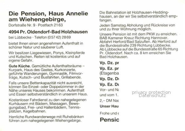Bad Holzhausen Luebbecke Pension Haus Annelie am Wiehengebirge – Bild 2