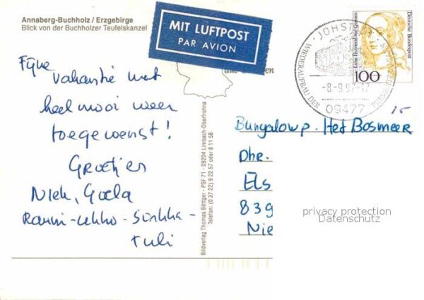 Annaberg-Buchholz Erzgebirge Blick von der Buchholzer Teufelskanzel – Bild 2