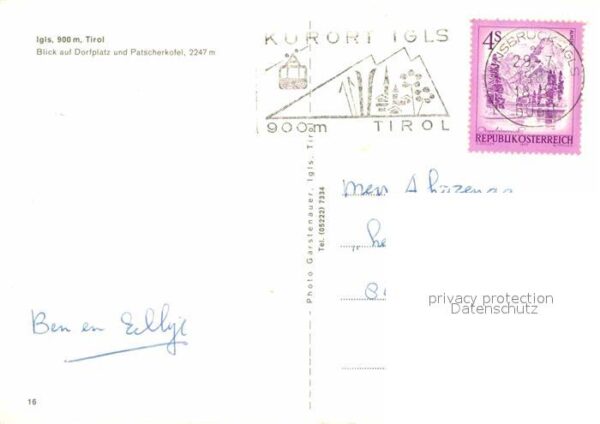 Igls Tirol Dorfplatz und Patscherkofel – Bild 2