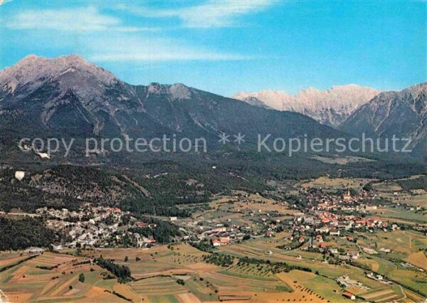 Imst Tirol Fliegeraufnahme mit Heiterwand