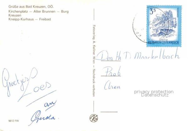 Bad Kreuzen Kirchenplatz Alter Brunnen Burg-Kreuzen – Bild 2