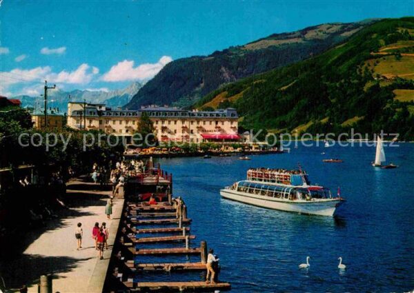 Zell See Seepromenade mit Grandhotel und Steiner