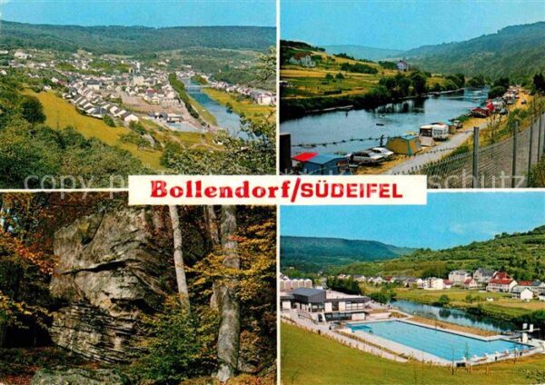 Bollendorf Suedeifel Fliegeraufnahme Freibad Camping Südeife