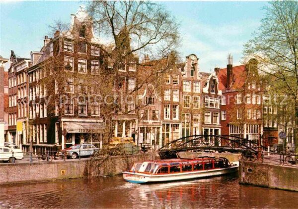 Amsterdam Niederlande Singel Brouwersgracht Ausflugsschiff