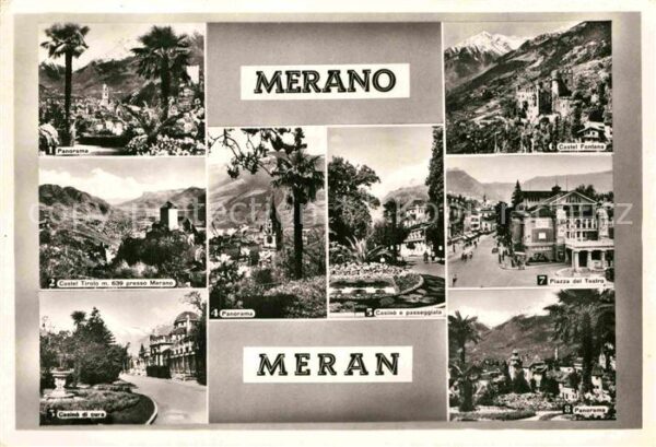Merano Meran Schloss Tirol Kurhaus Promenade Brunnen