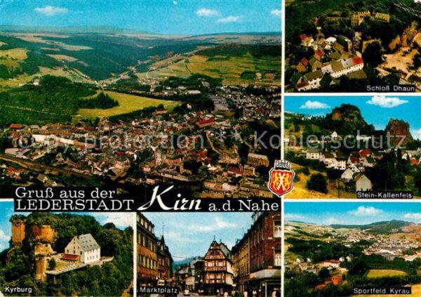 Kirn Nahe Lederstadt Fliegeraufnahme Kyrburg Mark