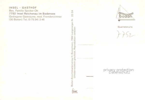Insel Reichenau Insel Gasthof Münster Yachthafen Fliege – Bild 2