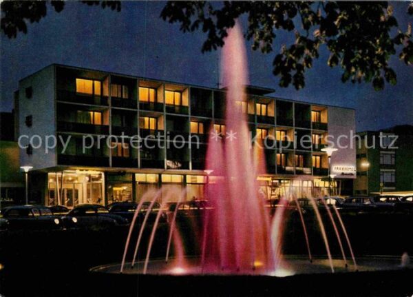 Reutlingen BW Listplatz Leuchtfontäne mit Parkhotel N