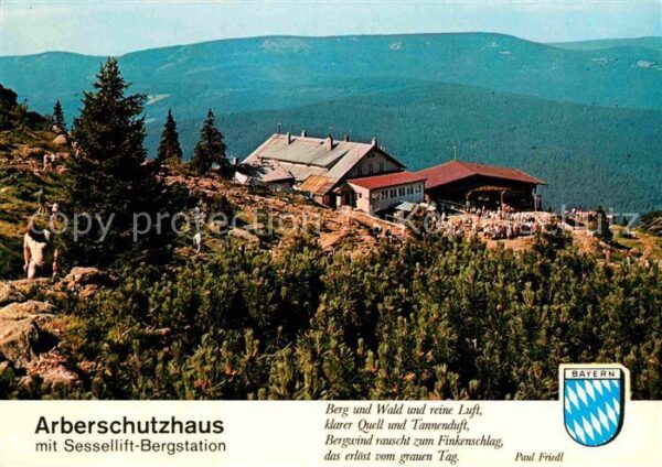 Grosser Arber Arberschutzhaus mit Sessellift Bergstat