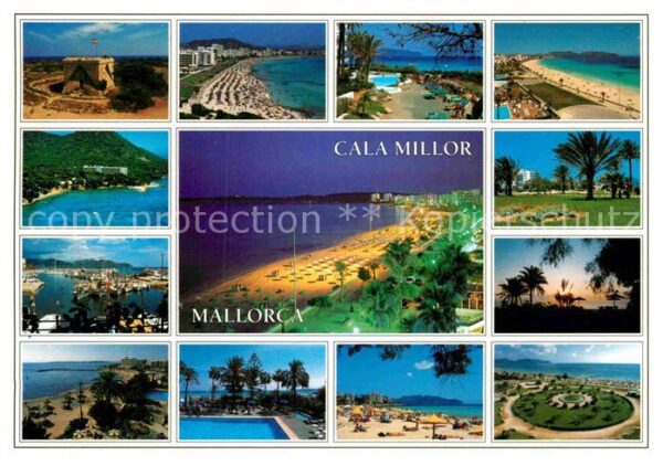 Cala Millor Mallorca Teilansichten Küstenort Hotelanlage mit