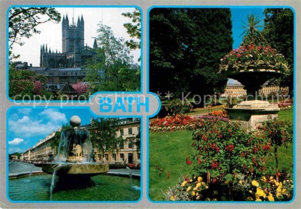 Bath UK Kirche Brunnen Park Blumen