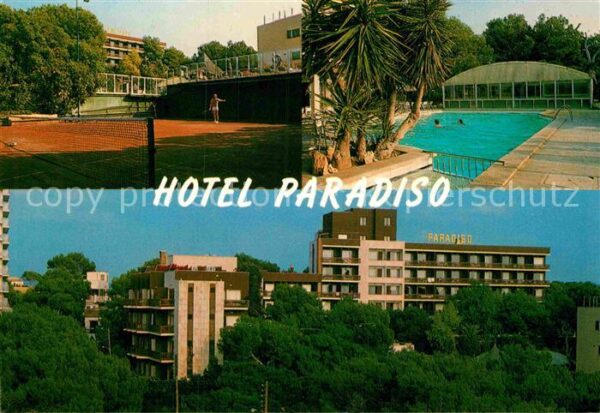 Playa de Palma Mallorca Hotel Paradiso Tennisplatz Swimming Poo