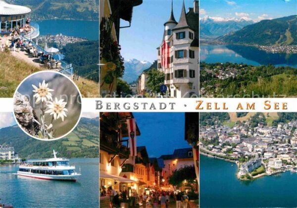 Zell See Panorama Bergstadt Alpen OT Thumersbach