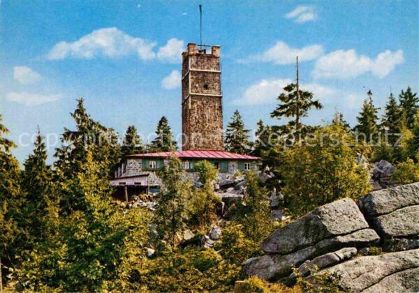 Fichtelberg Bayreuth Asenturm auf dem Ochsenkopf im Fichtelg