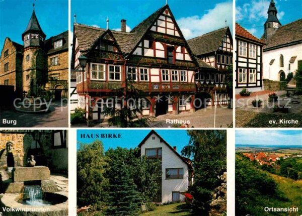 Schwalenberg Pension Haus Birke Burg Rathaus Fachwer