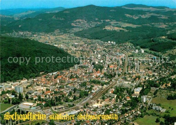 Schopfheim Südlicher Schwarzwald Fliegeraufnahme