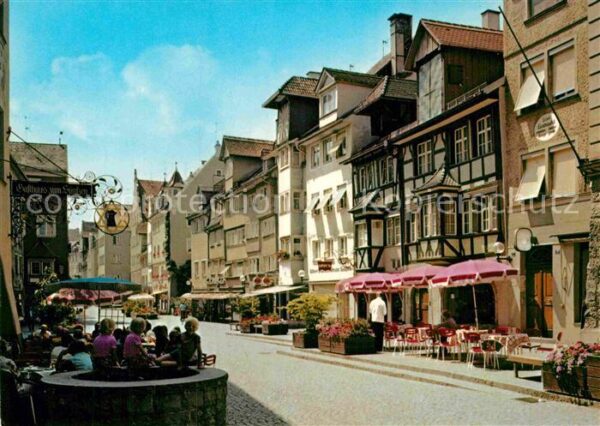 Lindau Bodensee Hauptstrasse Fussgängerzone Strassencaf