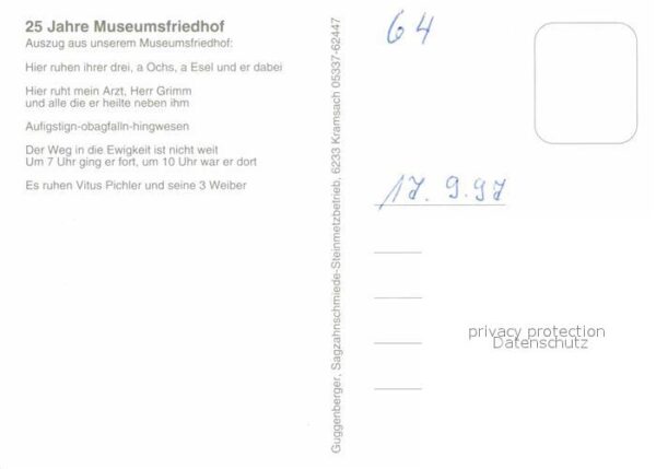 Kramsach 25 Jahre Museumsfriedhof – Bild 2