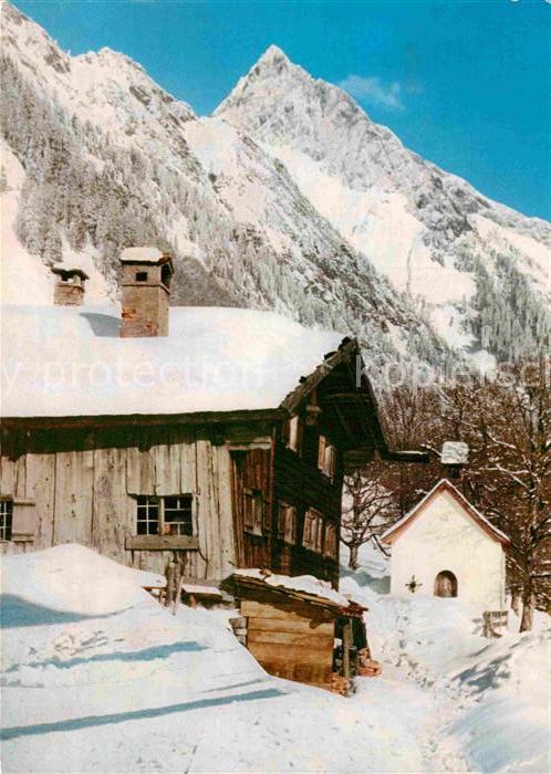 Gerstruben Bergdorf mit Höfats Westgipfel Allgäuer