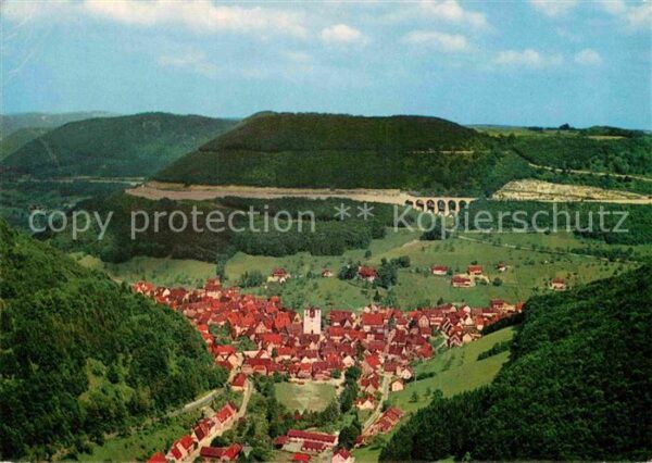 Wiesensteig Luftkurort Fliegeraufnahme