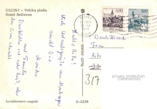 Ulcinj Hotel Bellevue an der Adria Strand Sonn – Bild 2