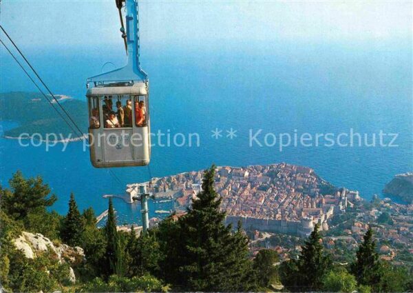 Dubrovnik Ragusa Blick vom Srd Bergbahn