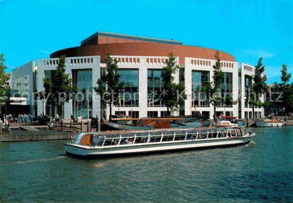 Amsterdam Niederlande Stopera Gebäude Ausflugsboot