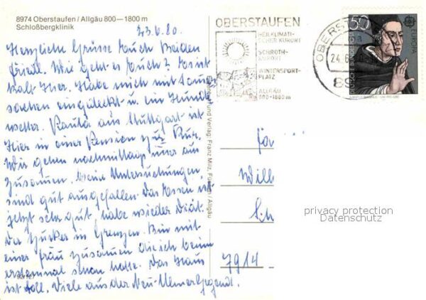 Oberstaufen Fliegeraufnahme Schloßbergklinik – Bild 2