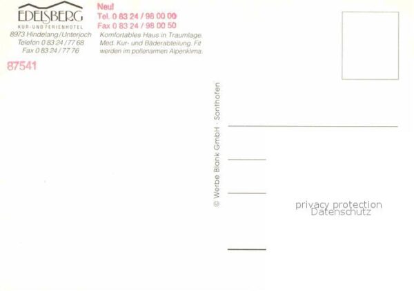 Unterjoch Edelsberg Hotel – Bild 2