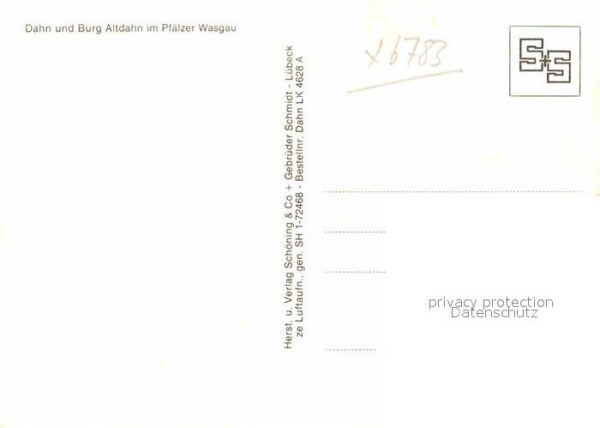 Wasgau Region Fliegeraufnahme Dahn und Burg Altdahn – Bild 2