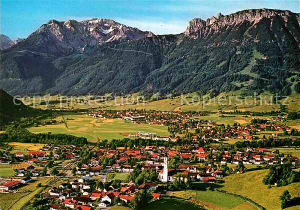Pfronten Fliegeraufnahme mit Roßberg Aggenstein