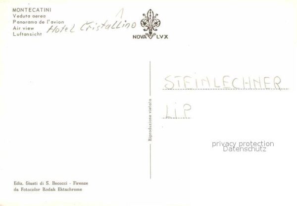 Montecatini Terme Fliegeraufnahme Hotel Cristallino – Bild 2