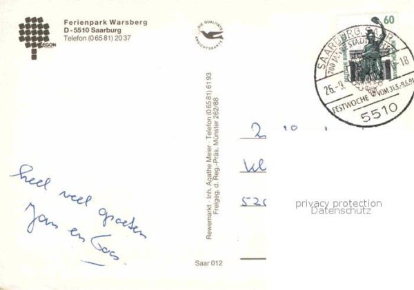 Saarburg Saar Fliegeraufnahme Ferienpark Warsberg – Bild 2