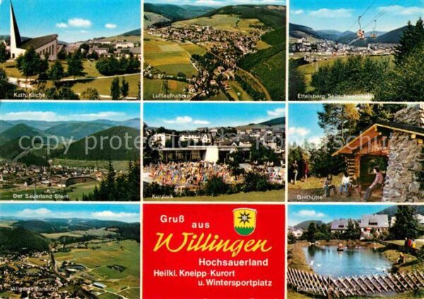 Willingen Sauerland Fliegeraufnahme Ettelsberg Seilbahn Kur
