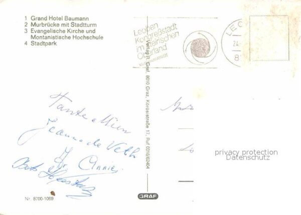 Leoben Grand Hotel Baumann Murbr?cke mit Stadt – Bild 2