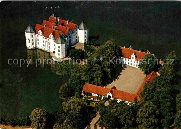 Gluecksburg Ostseebad Fliegeraufnahme Schloß an Flensburger F