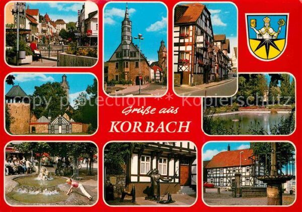 Korbach Brunnen Fachwerk Waldeck