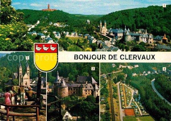 Clervaux Chateau Camping Fliegeraufnahme