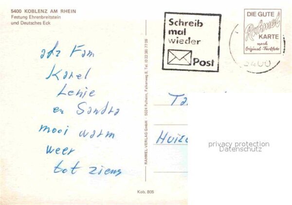 Koblenz Rhein Fliegeraufnahme Festung Ehrenbreitstein – Bild 2