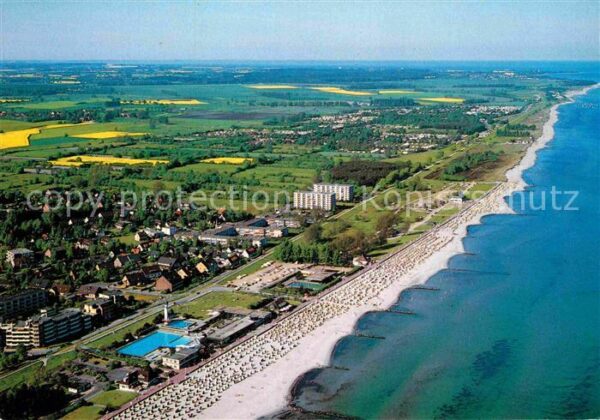 Groemitz Ostseebad Fliegeraufnahme mit Strand